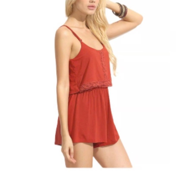 Garage Burnt orange romper Sz small - Picture 1 of 11
